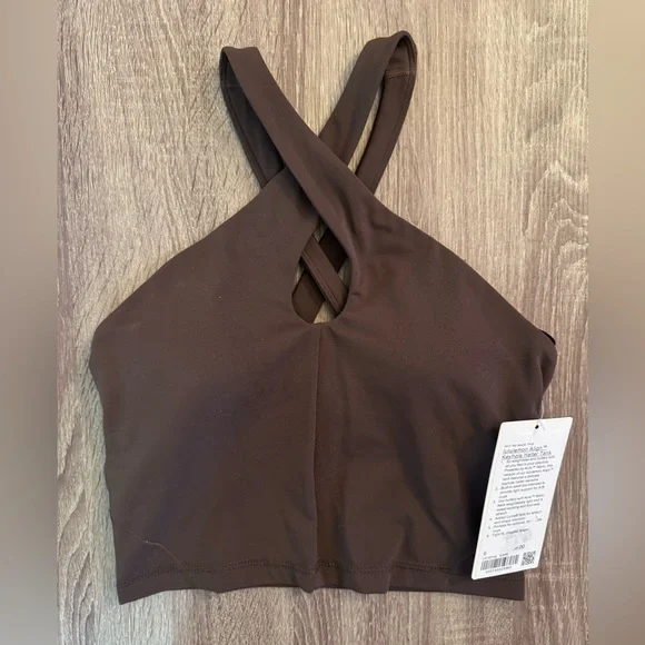 New with tags Lululemon Align Key Hole Halter Tank Top, Espresso, Size 6. Brown. - Picture 11 of 12